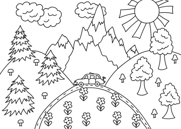Раскраска природа для детей