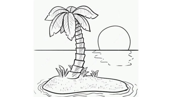 Остров раскраска