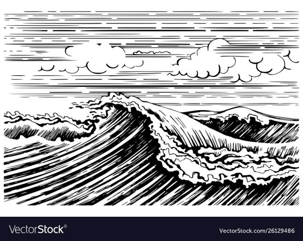 Море волны вектор