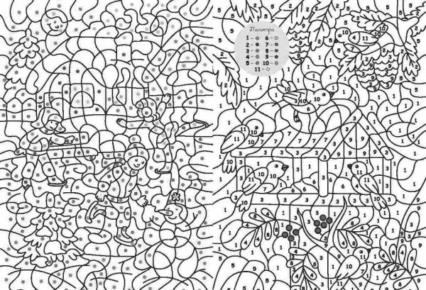 Раскраска по номерам