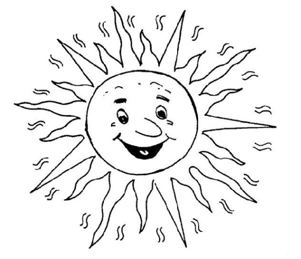 Солнце раскраска