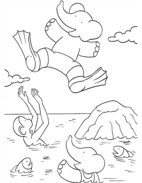 Раскраски море безопасность для детей