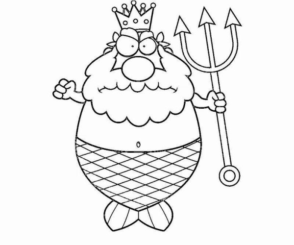 Нептун раскраска для детей