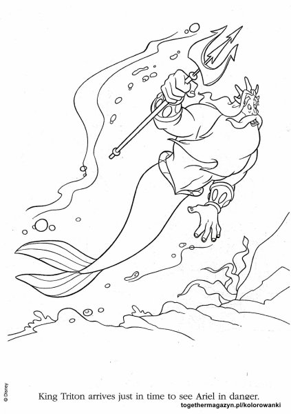 Отец Ариэль раскраска