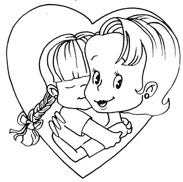 День матери раскраска для детей