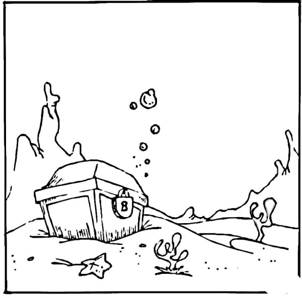 Рисунок на дне моря раскраски