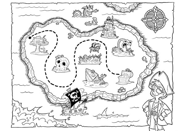 Карта пирата остров сокровищ
