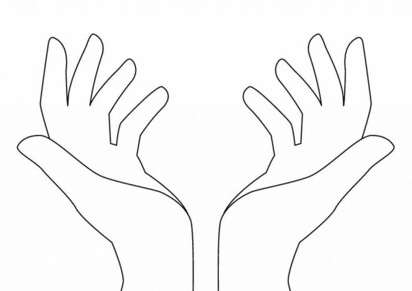 Трафарет руки для вырезания