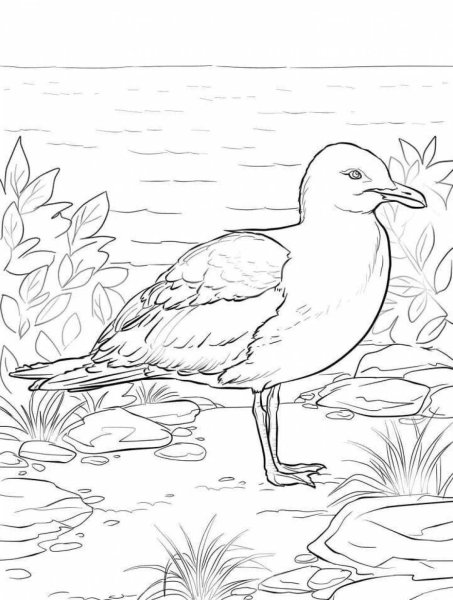 Водоплавающие птицы раскраска для детей