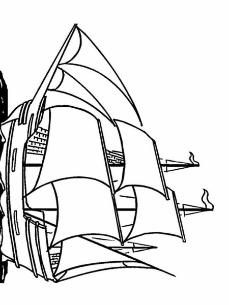 Парус раскраска для детей