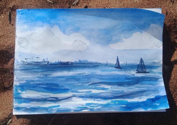 Море гуашью