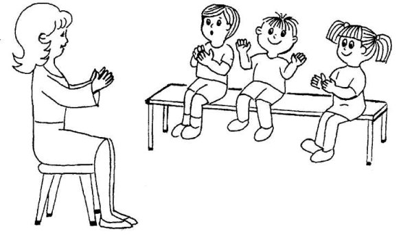 Раскраска логопед в детском саду