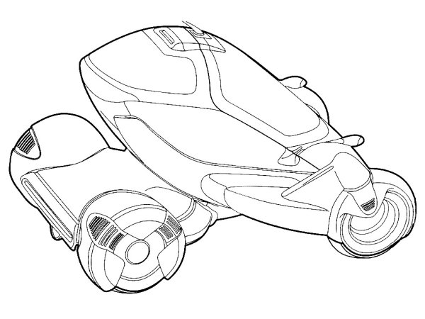 Машина будущего раскраска