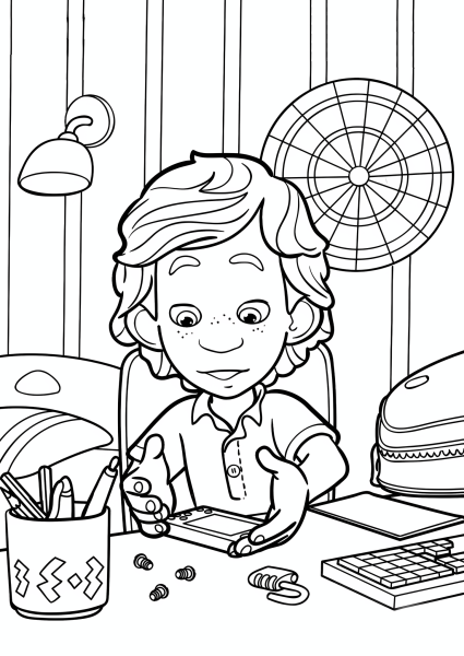 Дим Димыч Фиксики раскраска