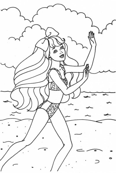 Раскраски для девочек Барби