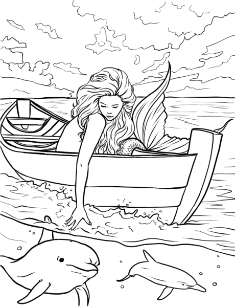 Раскраски для девочек море