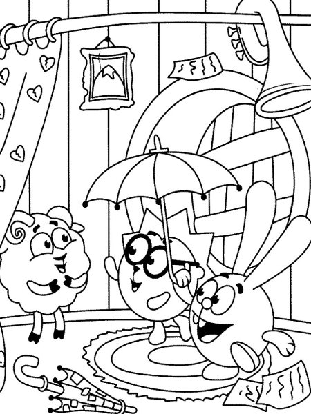 Раскраска «Смешарики»