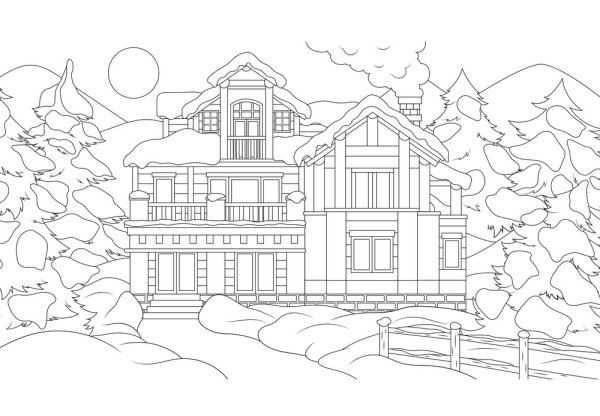 Раскраска дом и семья