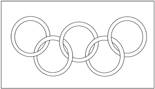 Кольца Олимпийских игр раскраска