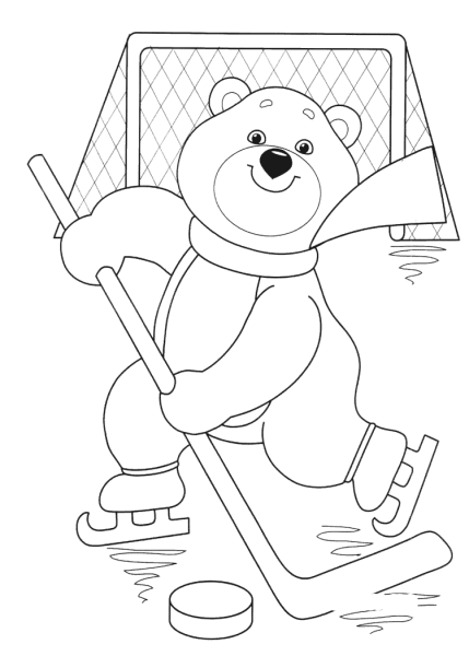 Раскраски зимние виды спорта