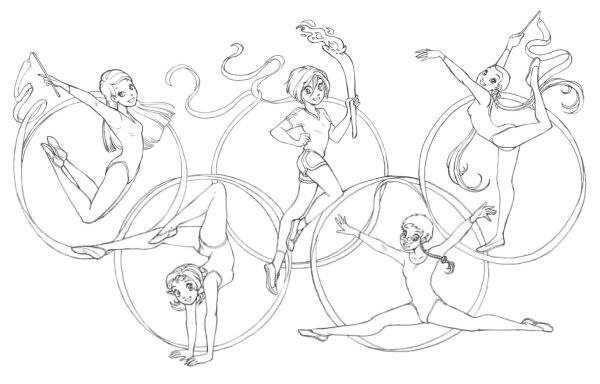 Раскраска художественная гимнастика