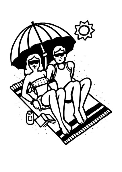 Отпуск раскраска для детей