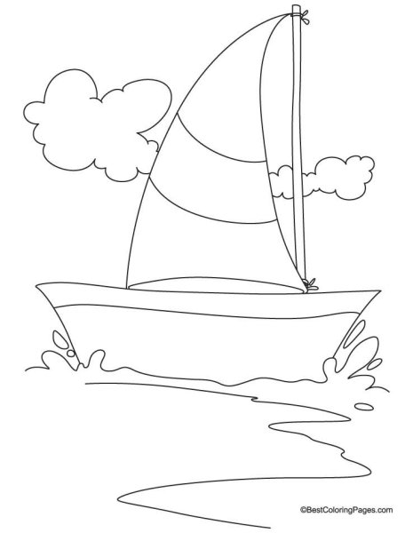 Кораблик контурный сбоку