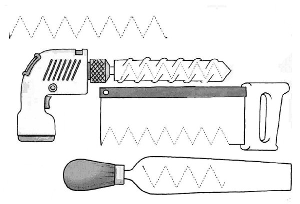Штриховка инструментов для дошкольников