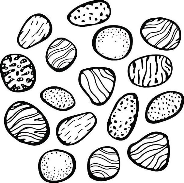 Камушки раскраска