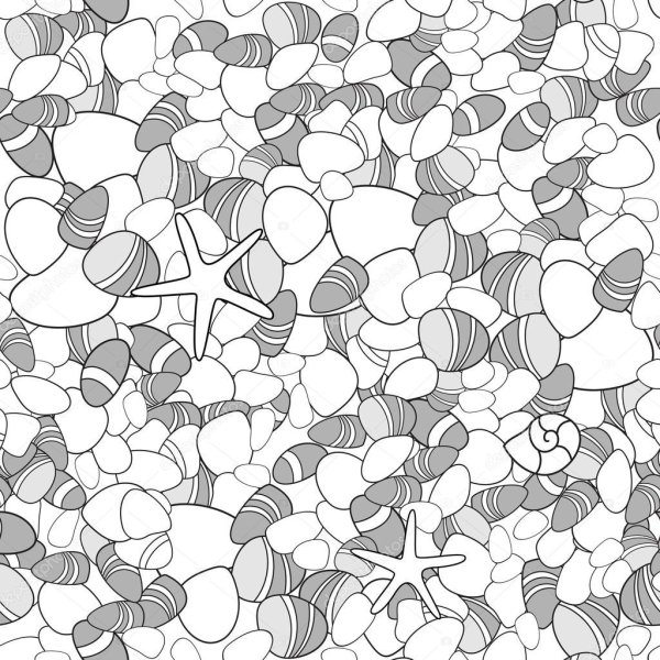 Раскраска галька для детей