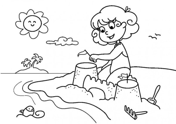 Песочница раскраска