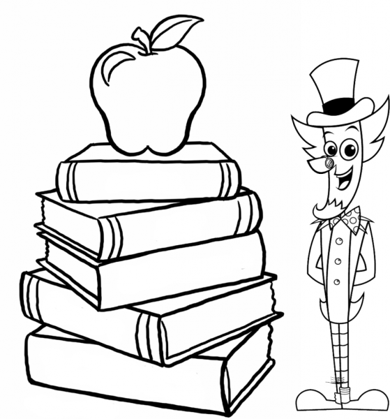 Стопка книг для раскрашивания