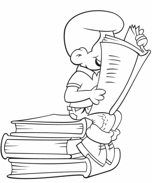 Раскраски для детей чтение книжек