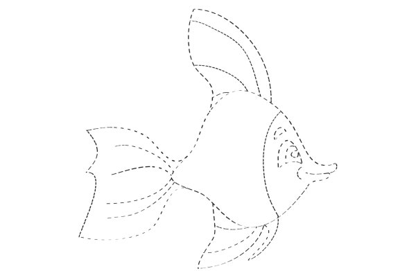 Рисование по точкам морские обитатели