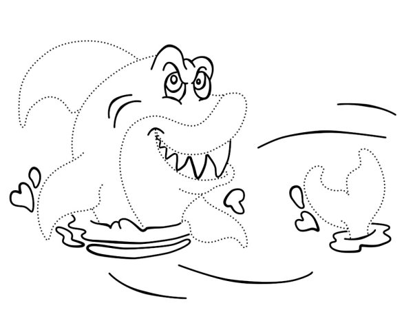 Рисование по точкам морские обитатели