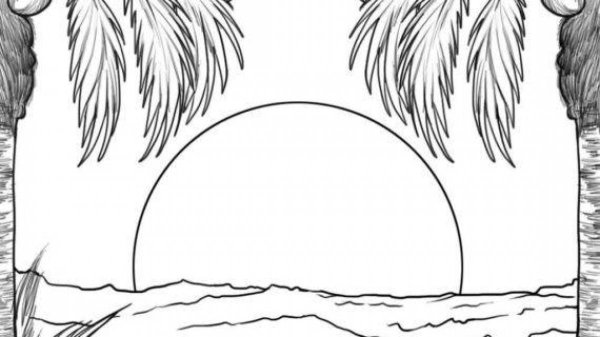 Раскраска закат