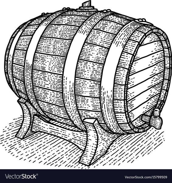 Бочка черно белая