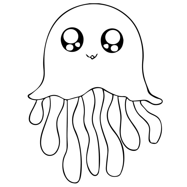 Медуза картинка для детей раскраска