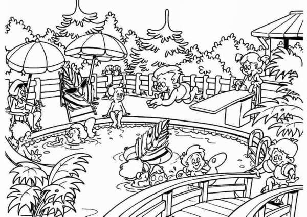 Раскраска лагерь