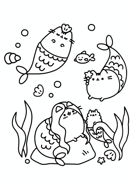 Кот Пушин раскраска