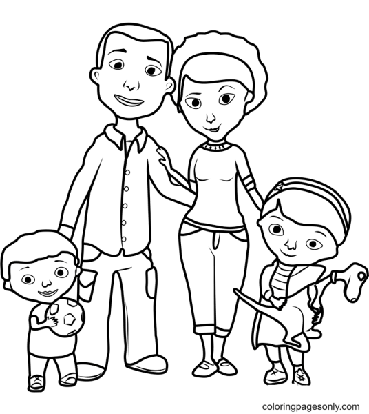 Раскраска семья
