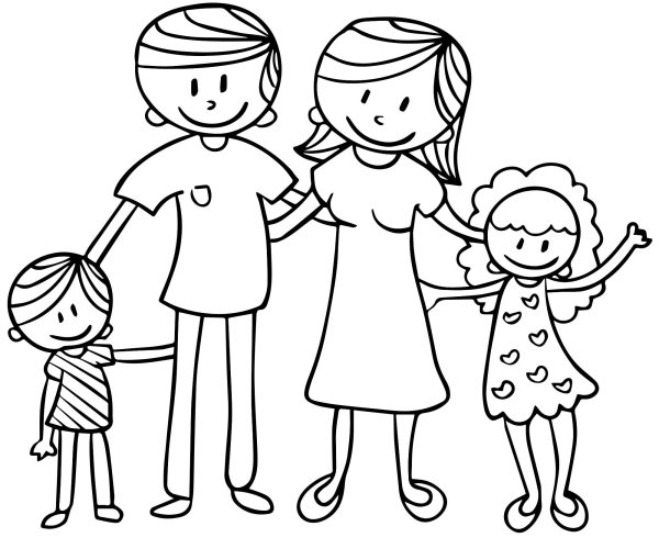Раскраска семья