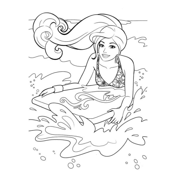 В море. Раскраска