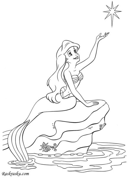 Раскраска Ариэль