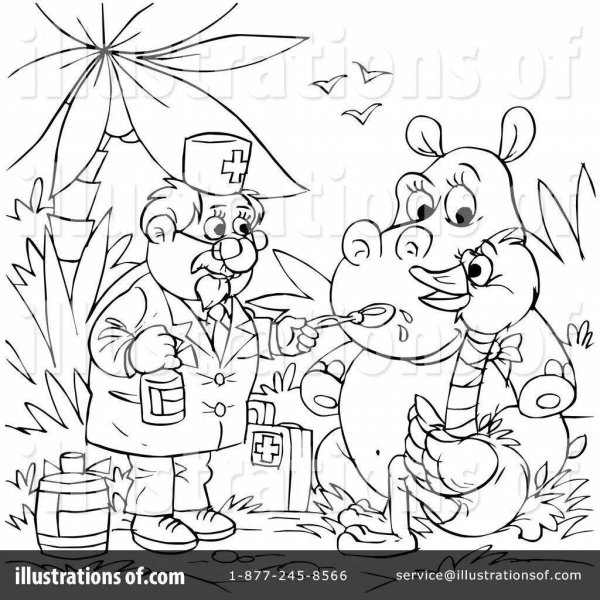 Раскраска Айболит