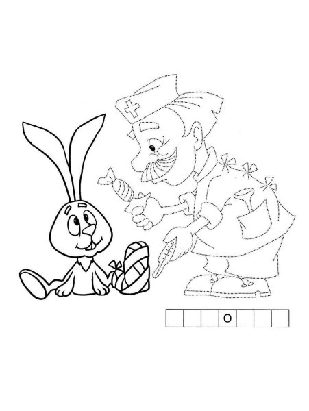 Айболит раскраска для детей