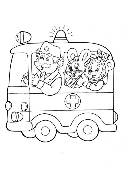 Раскраска скорая