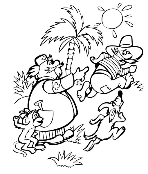 Корней Чуковский Бармалей раскраска