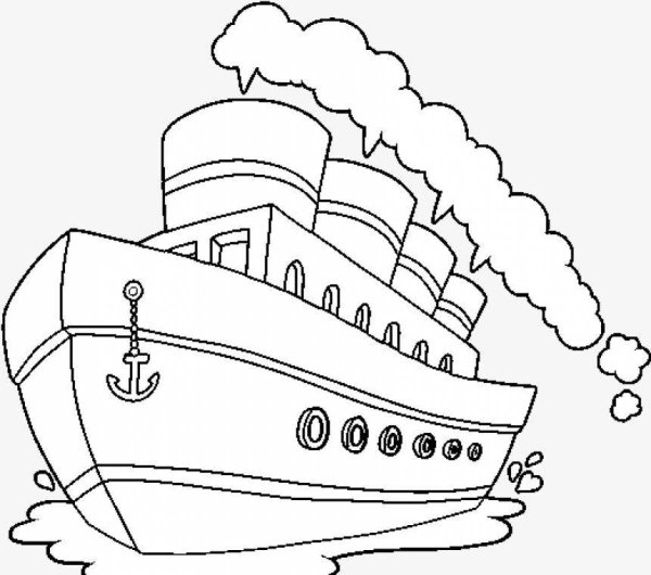 Раскраска водная транспорт