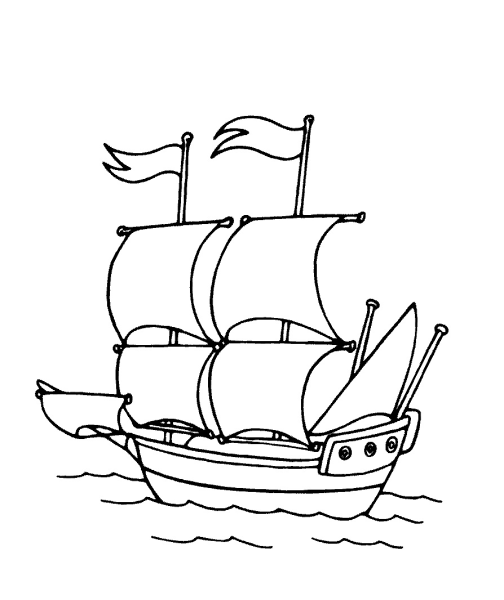 Парусник раскраска